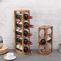 Support bouteille vin bois détail du rangement