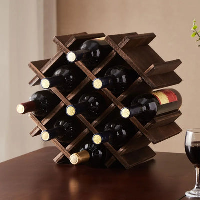 Porte-bouteille design bois
