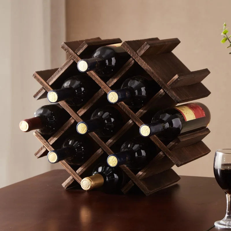 Porte-bouteille design bois