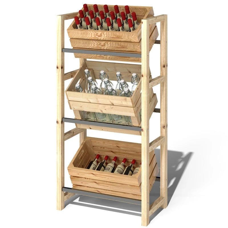 Range-bouteille en bois