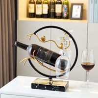 Support bouteille vin table