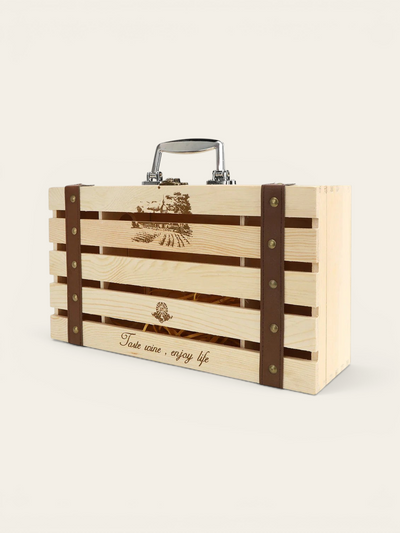 Caisse bois 2 bouteilles - photo 1