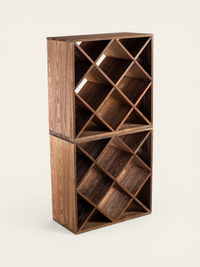 Vieux casier bouteille en bois - photo 1