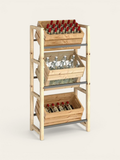 Range-bouteille en bois - photo 1