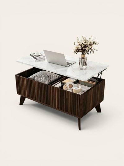 Table basse avec rangement bouteille apéritif - photo 1