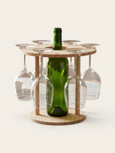Support verre à vin en bois - photo 1