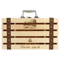 Caisse bois 2 bouteilles angle trois-quarts