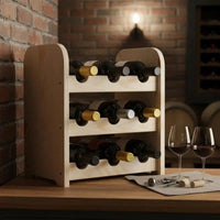 Casier bouteille bois cuisine vue de face