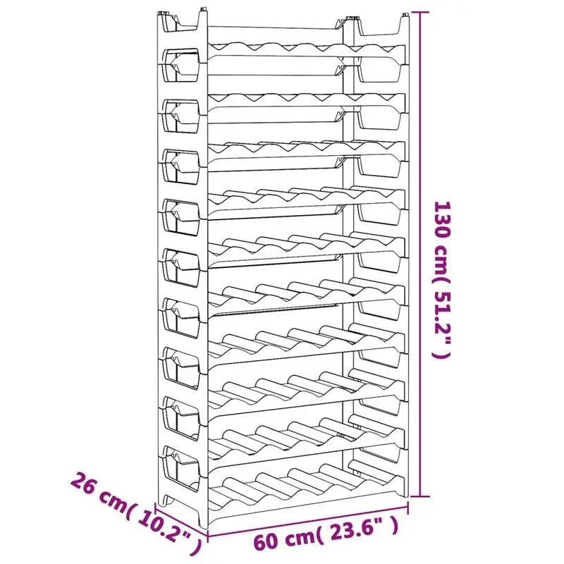 Casier bouteille france plastique détail du rangement
