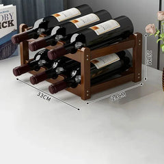 Casier 6 bouteilles bois avec bouteilles