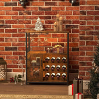 Rangement bouteille colonne zoom matière