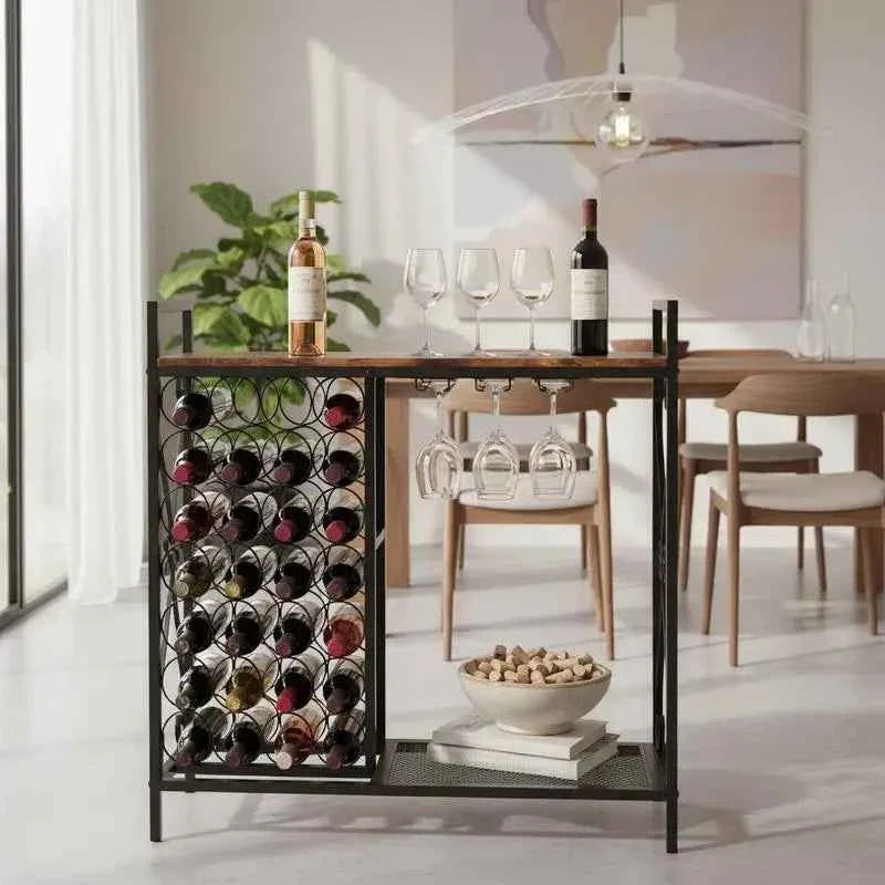 Meuble rangement bouteille apéritif 21 places vue de face