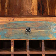Meuble bouteille bois vue d'ensemble