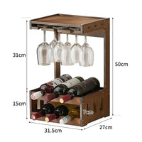 Caisson range-bouteille bois détail du rangement