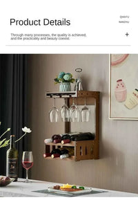 Caisson range-bouteille en bambou angle trois-quarts