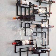 Porte-bouteille mural design vue de côté