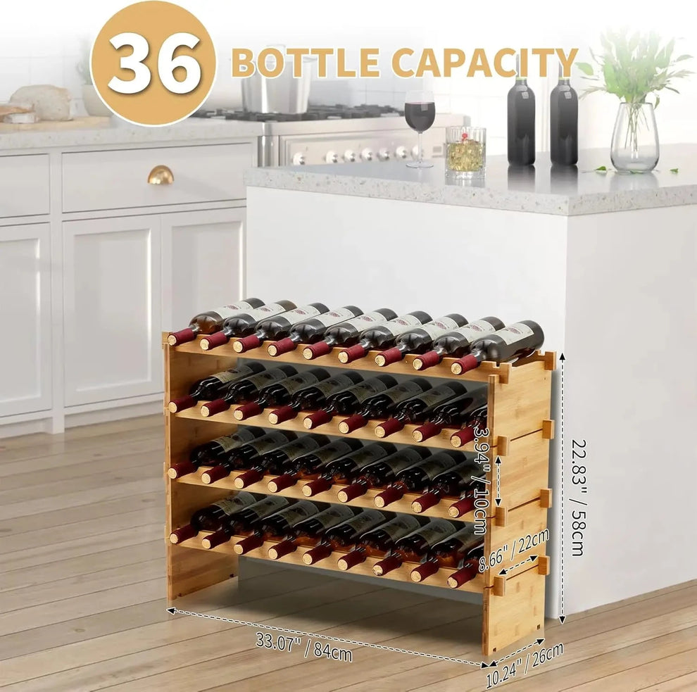 Porte-bouteille vin bois vue de côté