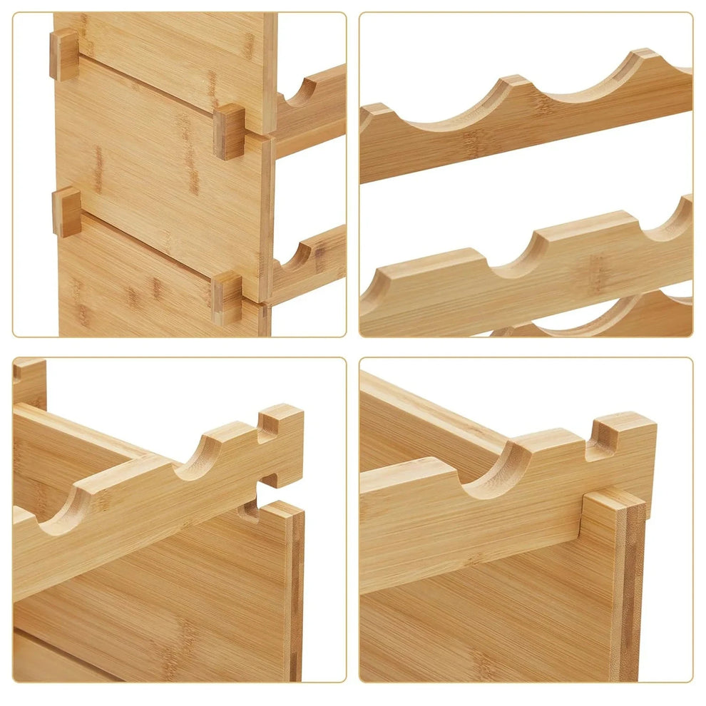 Porte-bouteille vin bois vue d'ensemble
