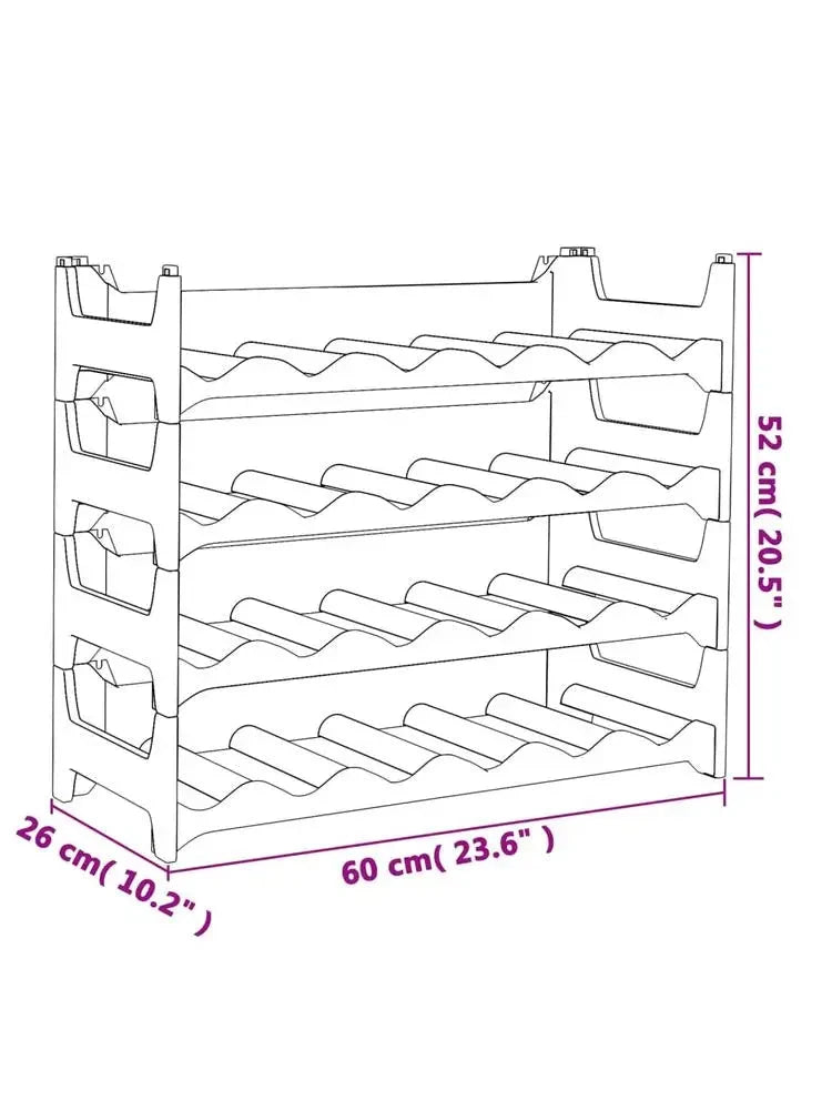 Rack vin détail du rangement
