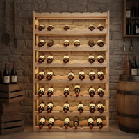 Porte-bouteille bois vintage vue de face