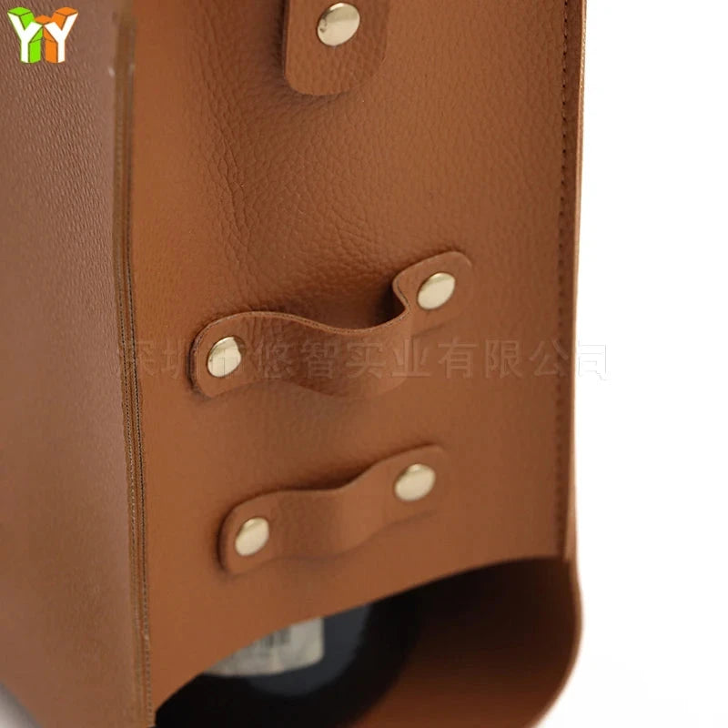 Porte-bouteille cuir zoom matière