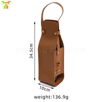 Porte-bouteille cuir détail du rangement
