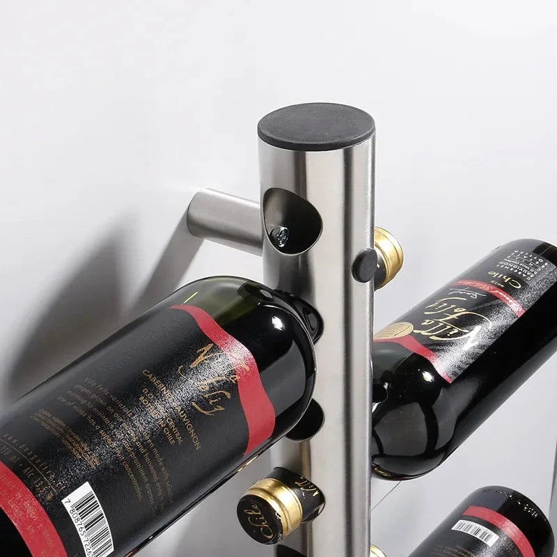 Porte-bouteille inox détail du rangement