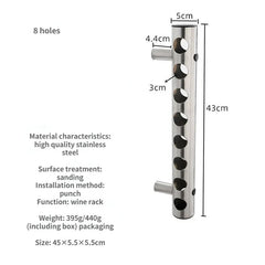 Porte-bouteille inox zoom matière