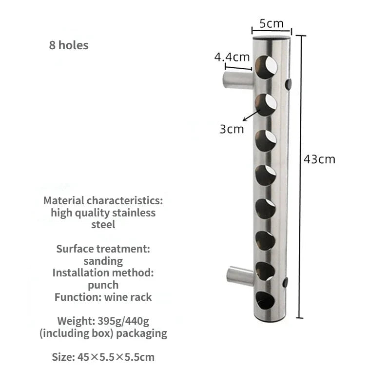 Porte-bouteille inox zoom matière