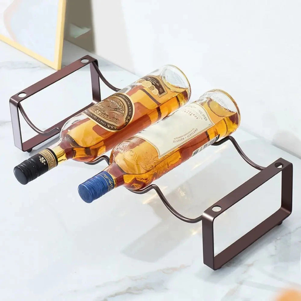 Porte-bouteille en fer vue de face
