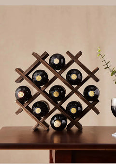 Porte-bouteille design bois