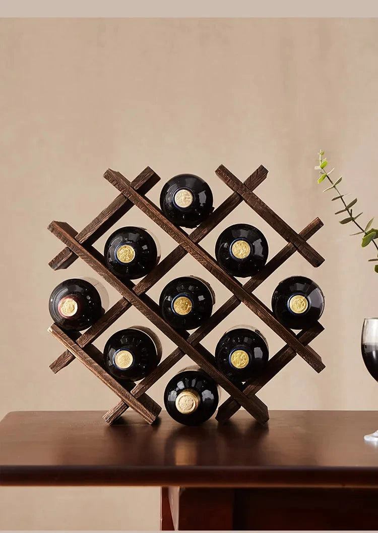 Porte-bouteille design bois
