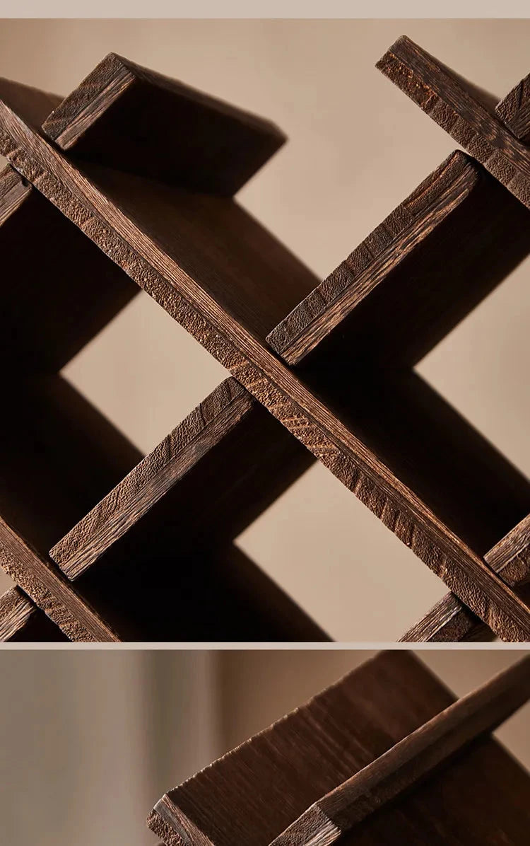 Porte-bouteille design bois