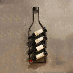 Porte-bouteille métal mural