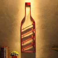 Porte-bouteille métal mural
