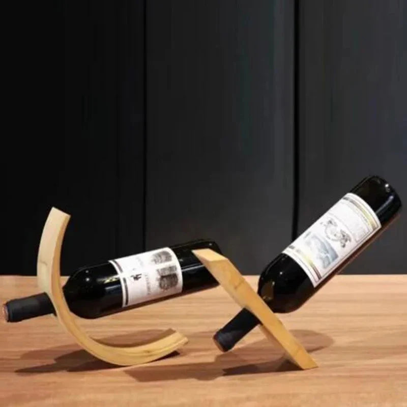 Porte-bouteille bois équilibre