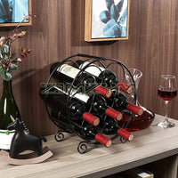 Porte-bouteille vin fer forgé