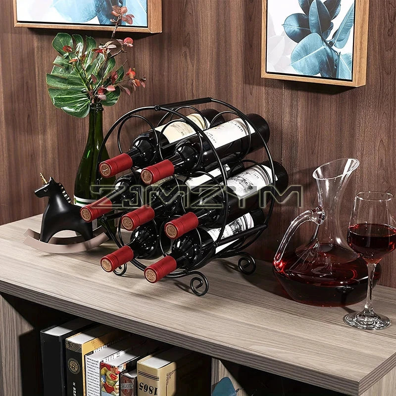 Porte-bouteille vin fer forgé