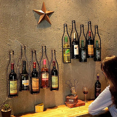 Porte-bouteille mural vintage