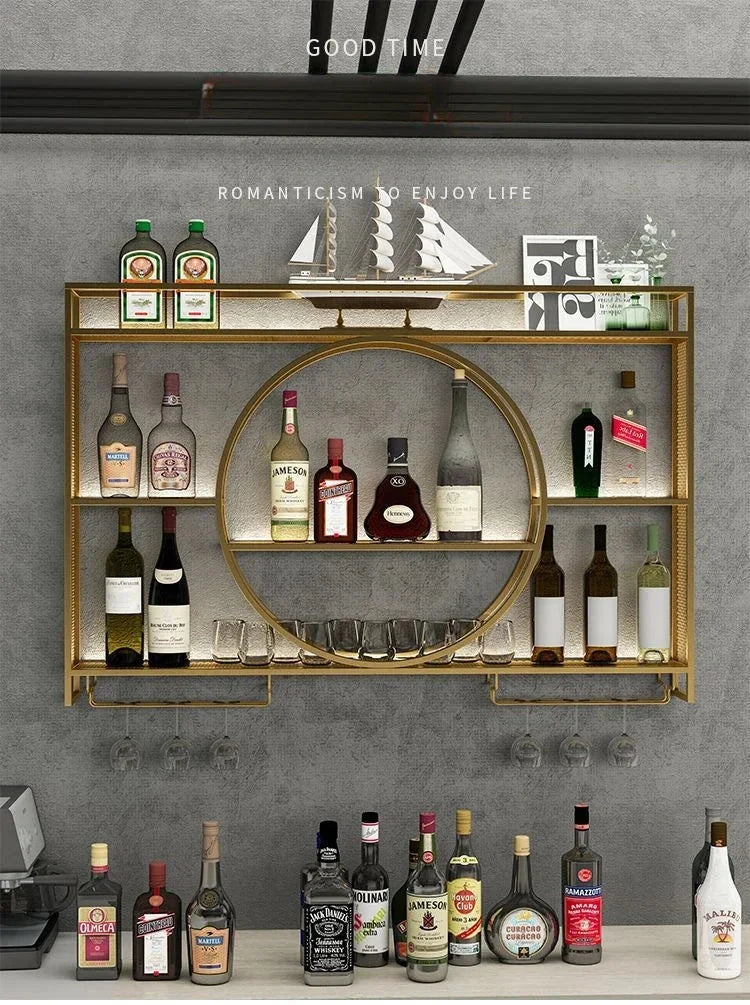 Porte-bouteille mural bar