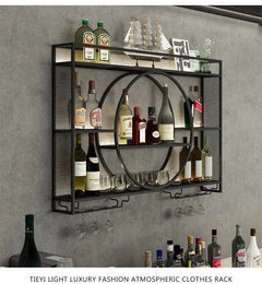 Porte-bouteille mural bar