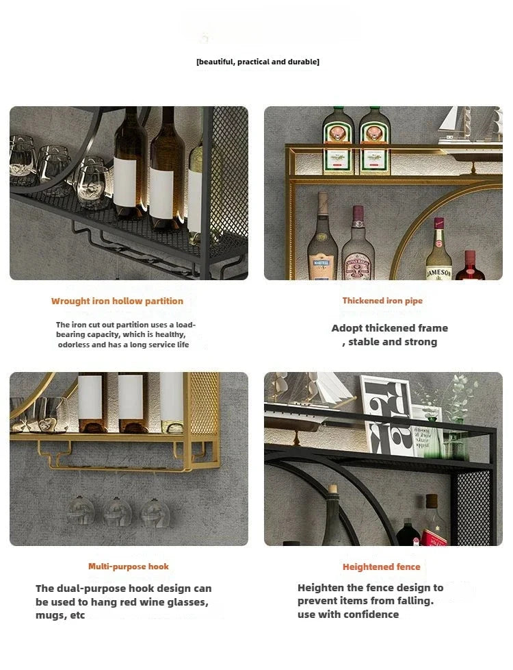 Porte-bouteille mural bar