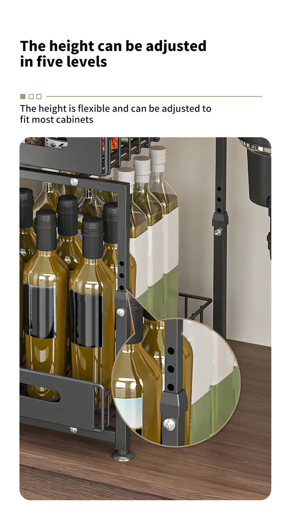 Porte-bouteille coulissant cuisine