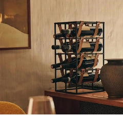 Porte-bouteille vin cuir