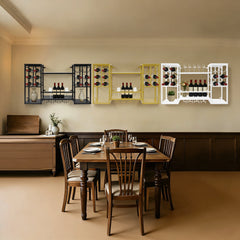 Range-bouteille mural design en situation