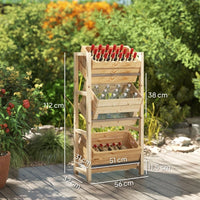 Range-bouteille en bois en situation