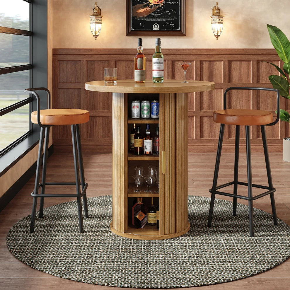 Table rangement bouteille en situation