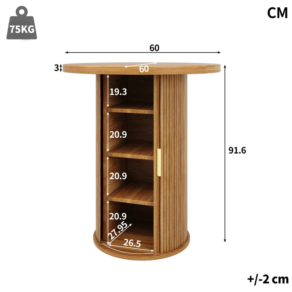 Table rangement bouteille zoom matière