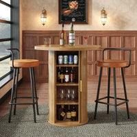 Table rangement bouteille avec bouteilles