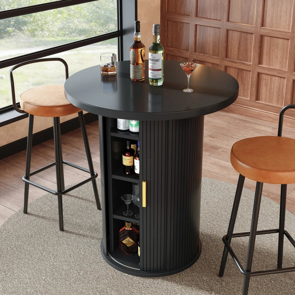 Table rangement bouteille ambiance intérieur